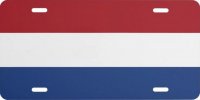 Netherlands Flag Photo License Plate