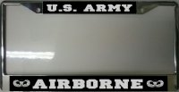 U.S. Army Airborne Photo License Plate Frame