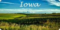 Iowa Farm Field Scene Photo License Plate
