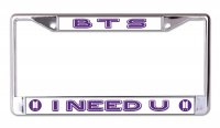 BTS I Need You K-Pop Chrome License Plate Frame