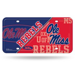 Ole Miss Mississippi Rebels Metal License Plate