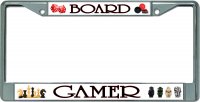 Board Gamer Chrome License Plate Frame