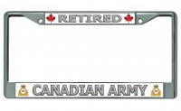 Retired Canadian Army Chrome License Plate Frame