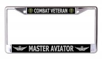 U.S. Army Master Aviator #2 Chrome License Plate Frame