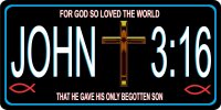 John 3:16 Photo License Plate