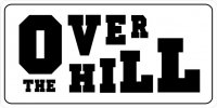 Over The Hill Photo License Plate