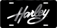 Harley-Davidson Script Black Acrylic license Plate