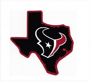Houston Texans Home State Vinyl Sticker
