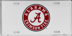Alabama Crimson Tide Metal LICENSE PLATE
