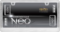 Neo Diamondesque Titanium License Plate Frame