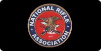 National Rifle Association On Black Photo License Plate