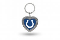 Indianapolis Colts Bling Rhinestone Heart Keychain