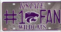 Kansas State Wildcats #1 Fan License Plate