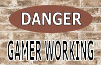 Danger Gamer Working Photo Parking Sign