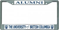 University Of British Columbia Alumni Chrome License Plate Frame
