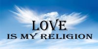 Love Is My Religion Clouds Photo License Plate