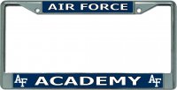 Air Force Academy #2 Chrome License Plate Frame