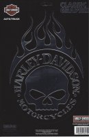 Harley-Davidson Flaming Skull Logo large Decal