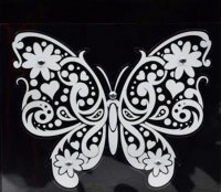 White Butterfly Clingbling Decal