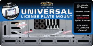 Universal Clear License Plate Mount