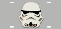 Storm Trooper 3D Stainless Steel License Plate