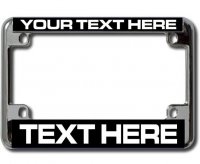 "Design Your Own" Chrome Motorcycle License Plate Frame