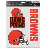 Cleveland Browns 3 Fan Pack Decals
