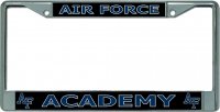 Air Force Academy Chrome License Plate Frame