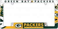 Green Bay Packers All Over Chrome License Plate Frame