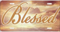 Blessed Airbrush License Plate