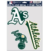 Oakland Athletics 3 Fan Pack Decals