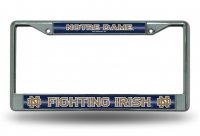 Notre Dame Glitter Chrome License Plate Frame