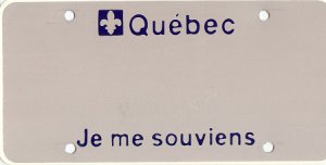 Design it Yourself Québec Bicycle Plate