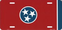 Tennessee State Flag Metal License Plate