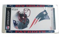 New England Patriots Thin Rim Value Chrome Frame w/Bonus Decals