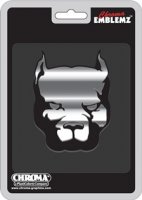 Pit Bull Chrome Auto Emblem