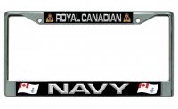 Royal Canadian Navy Chrome License Plate Frame