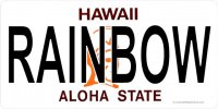 HA Rainbow Photo License Plate