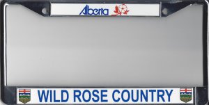 Alberta Wild Rose Country Photo License Plate Frame
