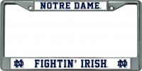 Notre Dame Fightin Irish Chrome License Plate Frame