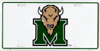 Marshall Thundering Herd Logo Metal License Plate