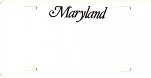 Design It Yourself Maryland State Look-Alike Bicycle Plate #3