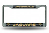 Jacksonville Jaguars Glitter Chrome License Plate Frame