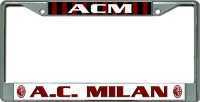 AC Milan Football Club Chrome License Plate Frame