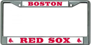 Boston RED SOX Chrome License Plate Frame