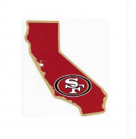 San Francisco 49ers Home State Vinyl Sticker