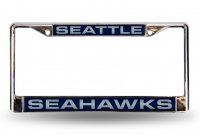 Seattle Seahawks Laser Chrome License Plate Frame