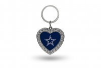 Dallas Cowboys Bling Rhinestone Heart Keychain