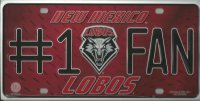 New Mexico Lobos #1 Fan License Plate