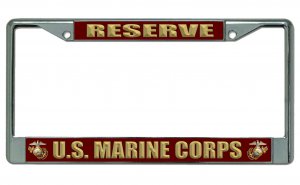 U.S. Marine Corps Reserve Chrome License Plate Frame